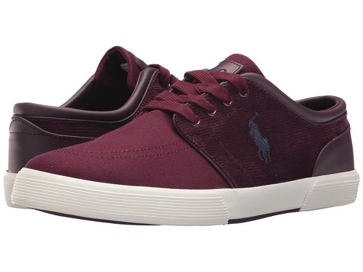 Polo Ralph Lauren Faxon Low (red Canvas/corduroy) Men's Shoes