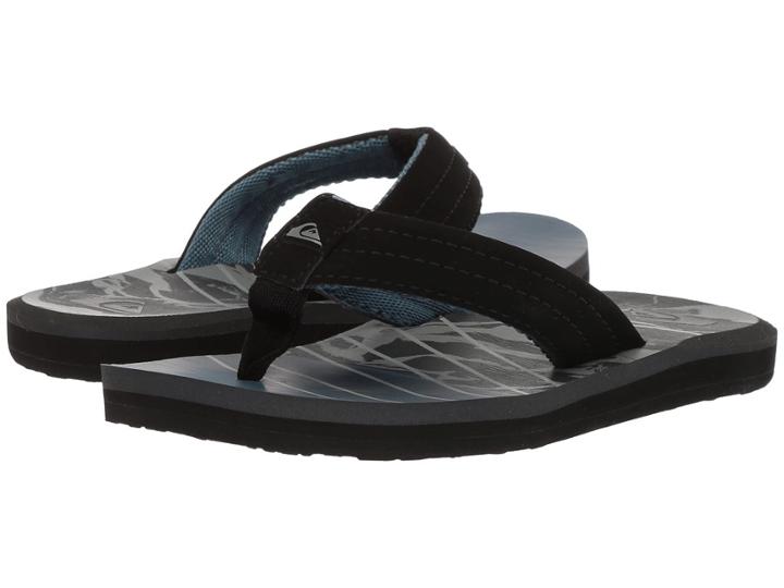 Quiksilver Kids Carver Print (toddler/little Kid/big Kid) (black/grey/blue) Boys Shoes