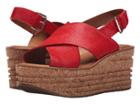 Franco Sarto Caroline By Sarto (red Pony) Women's Sandals