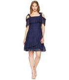 Adelyn Rae Maxine Fit And Flare Dress (navy) Women's Dress
