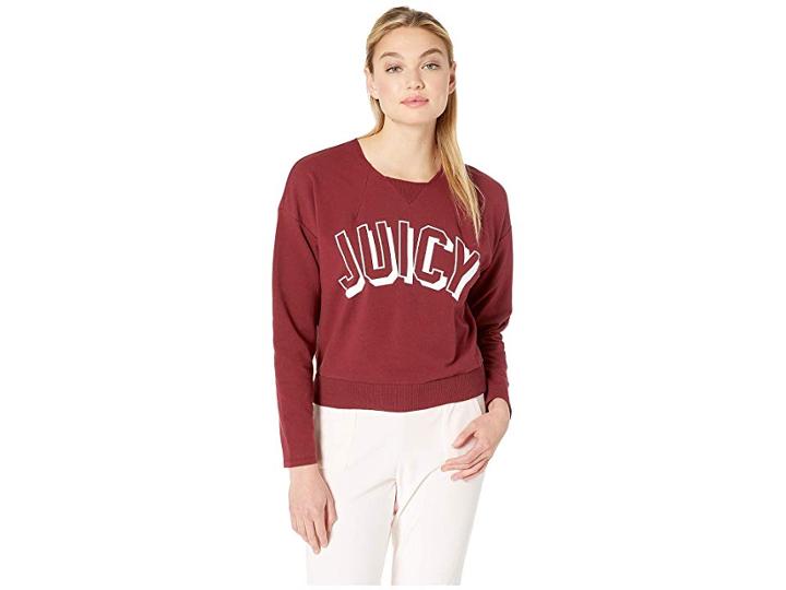 Juicy Couture Juicy Bold Logo Pullover (claret) Women's Clothing