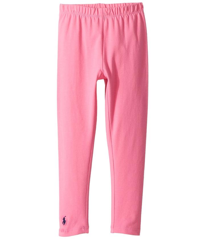 Polo Ralph Lauren Kids Solid Jersey Leggings (little Kids) (baja Pink) Girl's Casual Pants