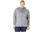 Nike Therma All Time Full Zip Hoodie (sizes 1x-3x) (cool Grey/heather/white) Women's Sweatshirt