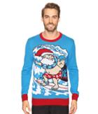 Travismathew Surfing Santa Sweater (blue) Men's Sweater
