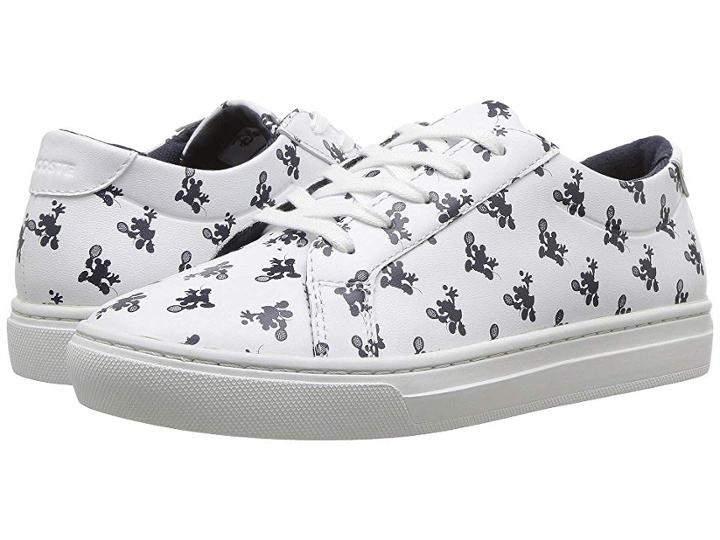 Lacoste Kids L.12.12 (little Kid) (disney White/navy) Kids Shoes