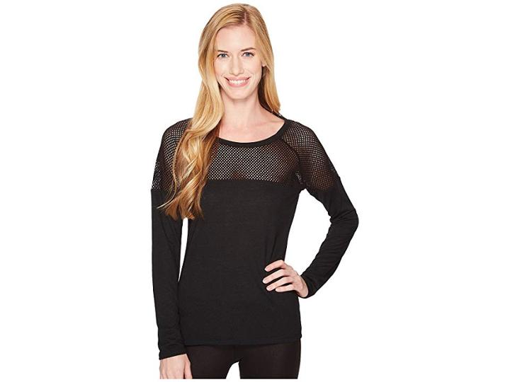 Lorna Jane Valley Long Sleeve Top (black) Women's Clothing