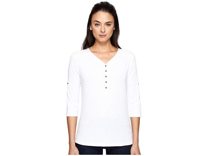 Kuhl Shasta 3/4 Sleeve Shirt (white) Women's Long Sleeve Pullover