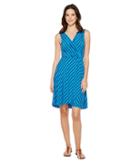 Tommy Bahama Portside Stripe Short Dress (download Blue) Women's Dress