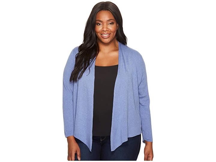 Nic+zoe Plus Size 4-way Cardy (cornflower) Women's Sweater