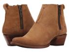 Frye Sacha Moto Shortie (sand Suede) Women's Pull-on Boots
