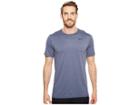 Nike Breathe Short Sleeve Training Top (light Carbon/thunder Blue/hyper Crimson) Men's Clothing