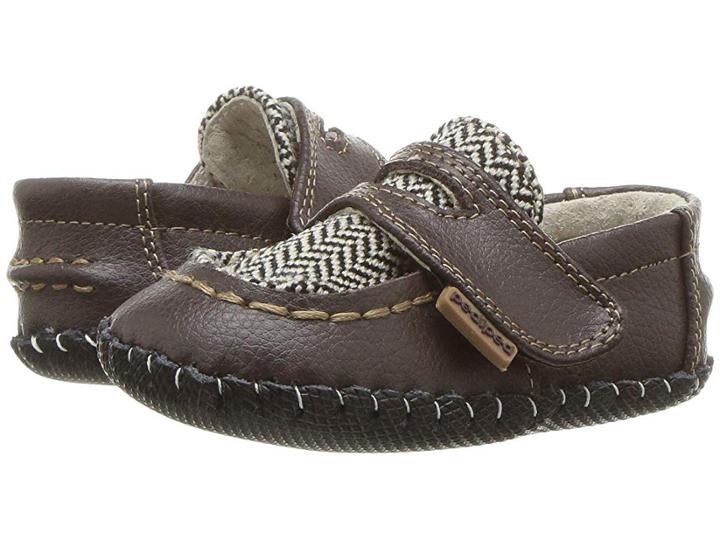 Pediped Charlie Originals (infant) (brown Herringbone) Boy's Shoes