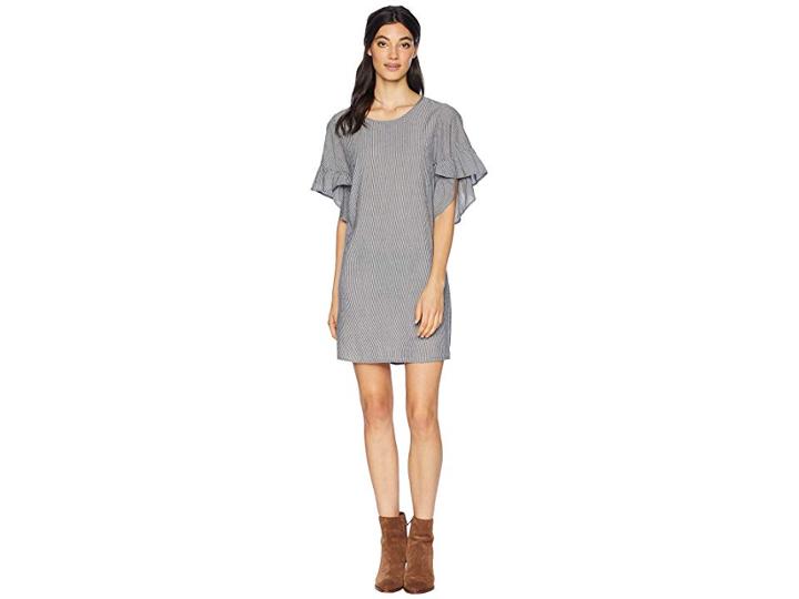 Bcbgeneration Ruffle Sleeve Dress (black/combo) Women's Dress