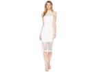 Laundry By Shelli Segal Mock Neck Venise Dress With Open Back (marshmallow) Women's Dress