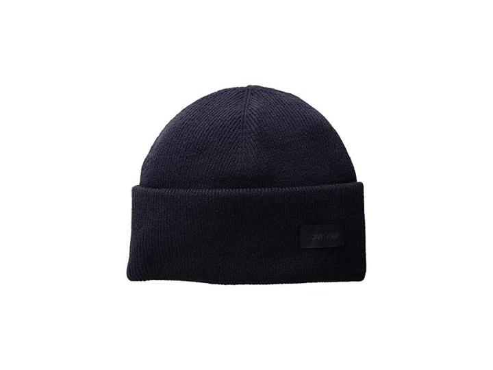 Calvin Klein Acrylic Double Beanie (navy) Beanies