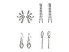 Guess 6-pair Mixed Stud And Mini Drop Earrings Set (silver) Earring
