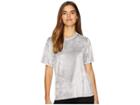 Michael Stars Vali Velvet Short Sleeve Crew Neck Tee (abalone) Women's T Shirt