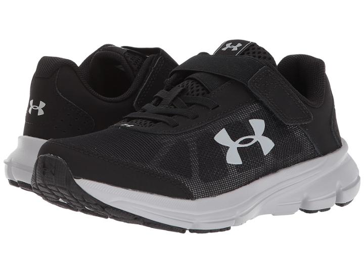 Under Armour Kids Ua Bps Rave 2 Ac Wide (little Kid) (black/overcast Gray) Boys Shoes