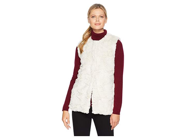 Dylan By True Grit Antique White Faux Fur Chic And Cozy Vest (antique White) Women's Vest