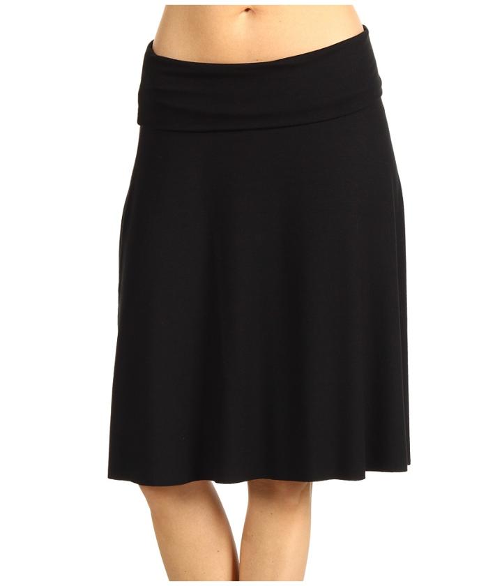Three Dots Fold-over Skirt (black) Women's Skirt