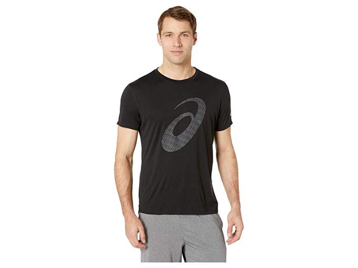 Asics Run Silver Short Sleeve Graphic 3 Top (performance Black) Men's Workout