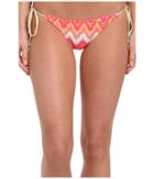 Luli Fama Flamingo Beach Tieside Ruched Full Bottom (multi) Women's Swimwear