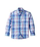 Appaman Kids The Standard Suit Shirt (toddler/little Kids/big Kids) (baja Blue Plaid) Boy's Clothing
