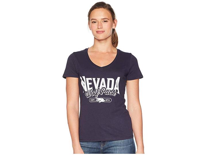 Champion College Nevada Wolf Pack University V-neck Tee (navy) Women's T Shirt