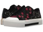 Alexander Mcqueen Low Cut Lace-up Sneaker (black Enamel) Women's Shoes