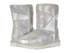 Ugg Kids Classic Short Ii Patchwork (little Kid/big Kid) (silver) Girls Shoes