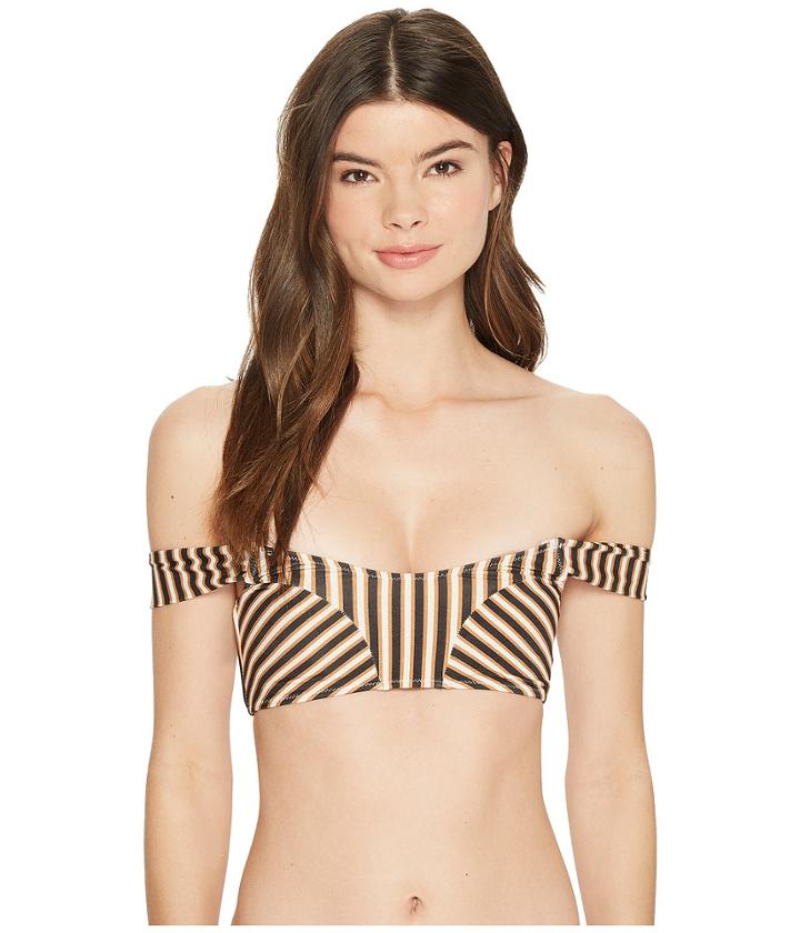 Amuse Society Trista Bandeau Top (bronze) Women's Swimwear