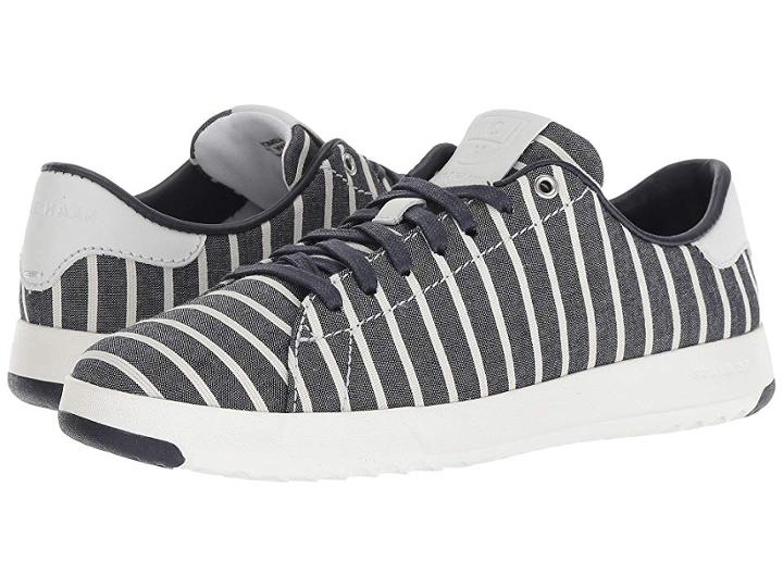 Cole Haan Grandpro Tennis (freeport Stripe/optic White/optic White) Women's Lace Up Casual Shoes