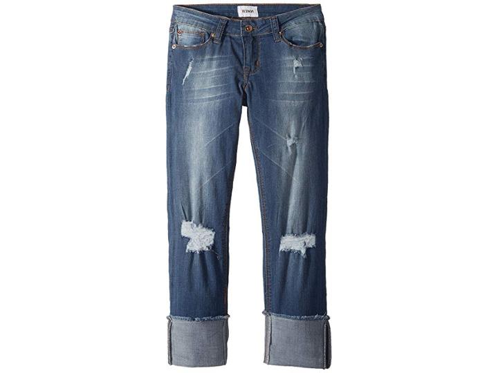Hudson Kids Jessa Skinny Roll Cuff Crop In Jetty (big Kids) (jetty) Girl's Jeans