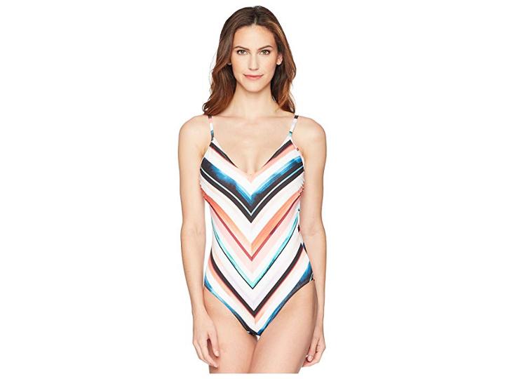 La Blanca Delux Bra Sized Meridian Mitered Mio One-piece With Underwire (multicolor) Women's Swimsuits One Piece