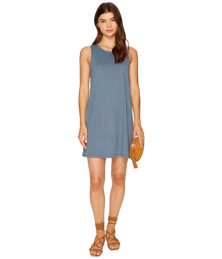 Roxy Just Simple Solid Tank Dress (chine Blue) Women's Dress