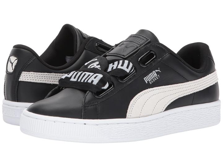 Puma Basket Heart Denim (puma Black/puma White) Women's Shoes