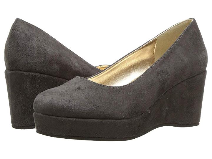 Amiana 6-a0882 (little Kid/big Kid/adult) (grey Suede Fabric) Girls Shoes