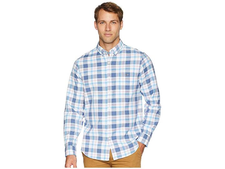 Vineyard Vines Colony Bay Plaid Slim Tucker Shirt (sailors Red) Men's Clothing