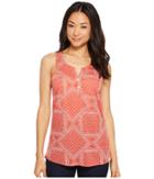 The North Face Barilles Tank Top (sunbaked Red Bandana Print) Women's Sleeveless