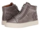 Frye Lena Whip Zip High (grey Antique Pull Up) Women's Lace Up Casual Shoes