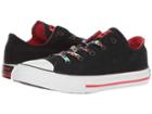 Converse Kids Chuck Taylor All Star Ox (little Kid/big Kid) (black/ultra Red/white) Boy's Shoes
