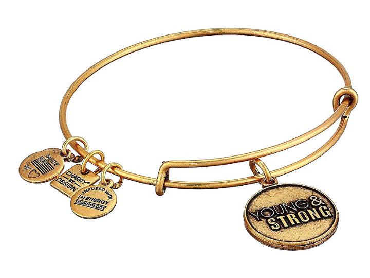 Alex And Ani Young Strong Bracelet (rafaelian Gold) Bracelet