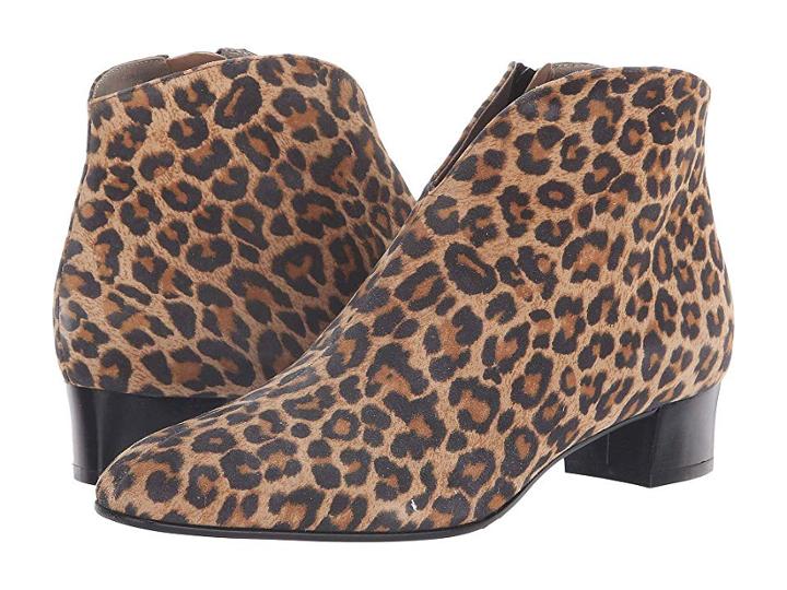 French Sole Eva Bootie (leopard Suede) Women's Shoes