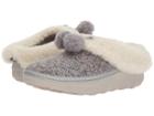 Fitflop Loaff Snug Pom Slippers (dusty Grey) Women's Slippers