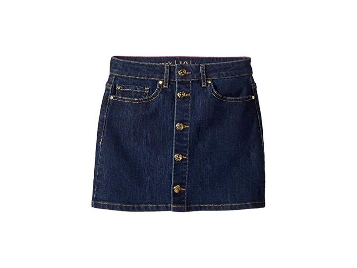 Kate Spade New York Kids Mini Skirt In Denim Indigo (big Kids) (denim Indigo) Girl's Skirt
