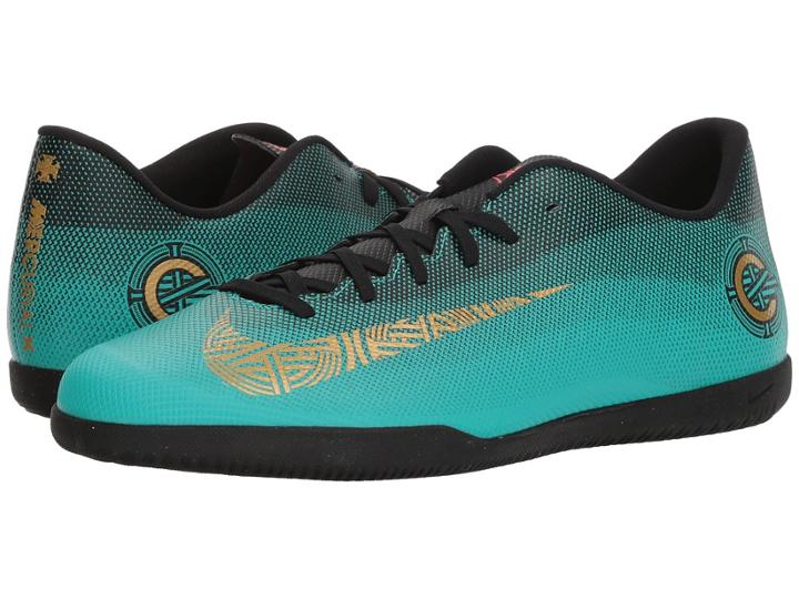 Nike Vaporx 12 Club Cr7 Ic (clear Jade/metallic Vivid Gold/black) Men's Soccer Shoes