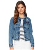 Levi's(r) Womens Detroit Tigers Denim Trucker Jacket (light Blue) Women's Coat