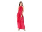 Juicy Couture Pleated Halter Maxi Dress (post Punk Pink) Women's Dress