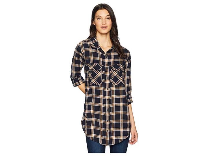 Sanctuary Main St. Boyfriend Tunic Top (urban Plaid) Women's Blouse