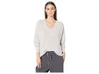 Eileen Fisher Fine Merino Rib V-neck Box-top (pearl) Women's Clothing